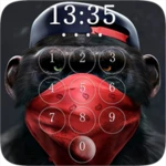 monkey lock screen wallpaper android application logo